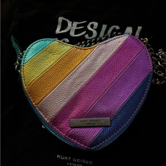 Kurt Geiger Heart-Shaped Rainbow Bag - Picture 3 of 3